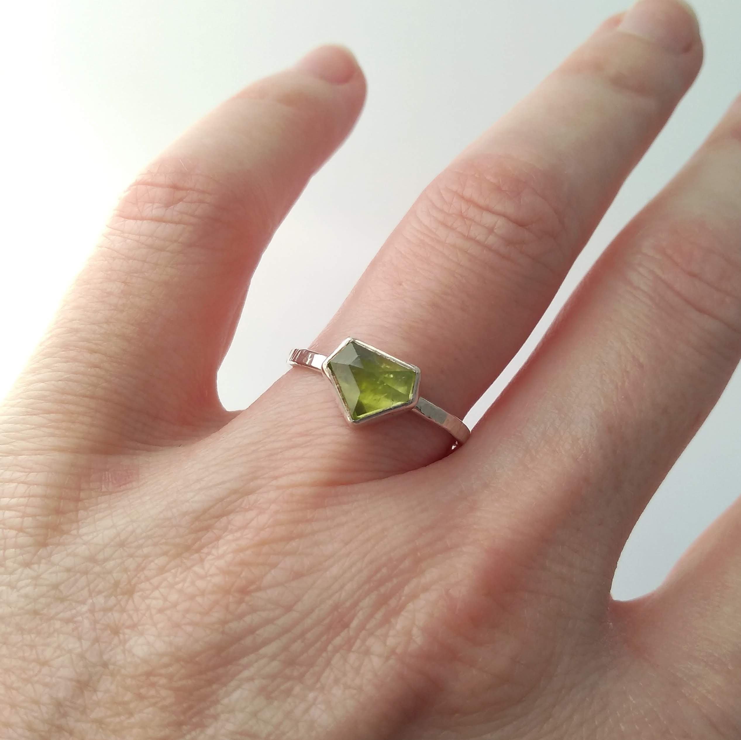 Peridot 'Diamond' Ring