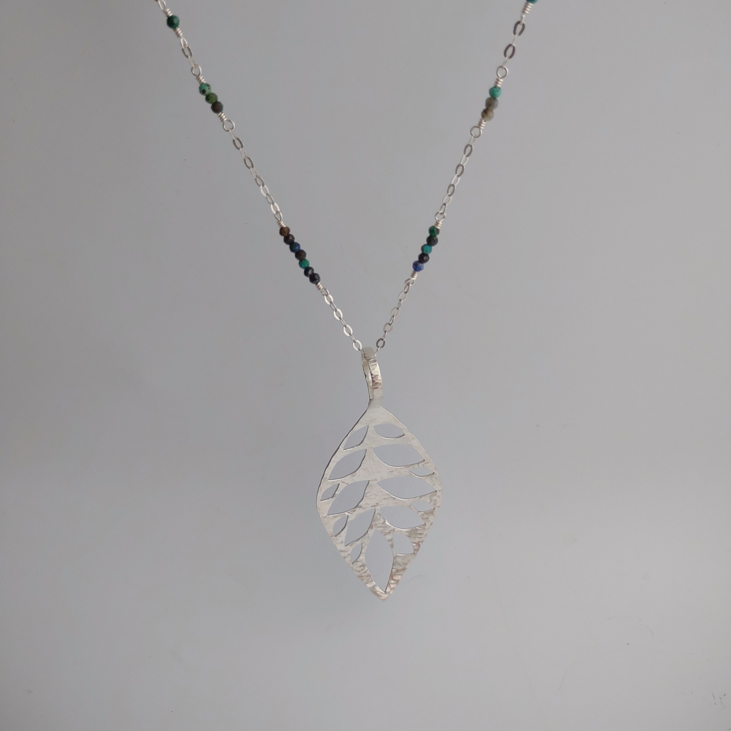 Textured Leaf Pendant
