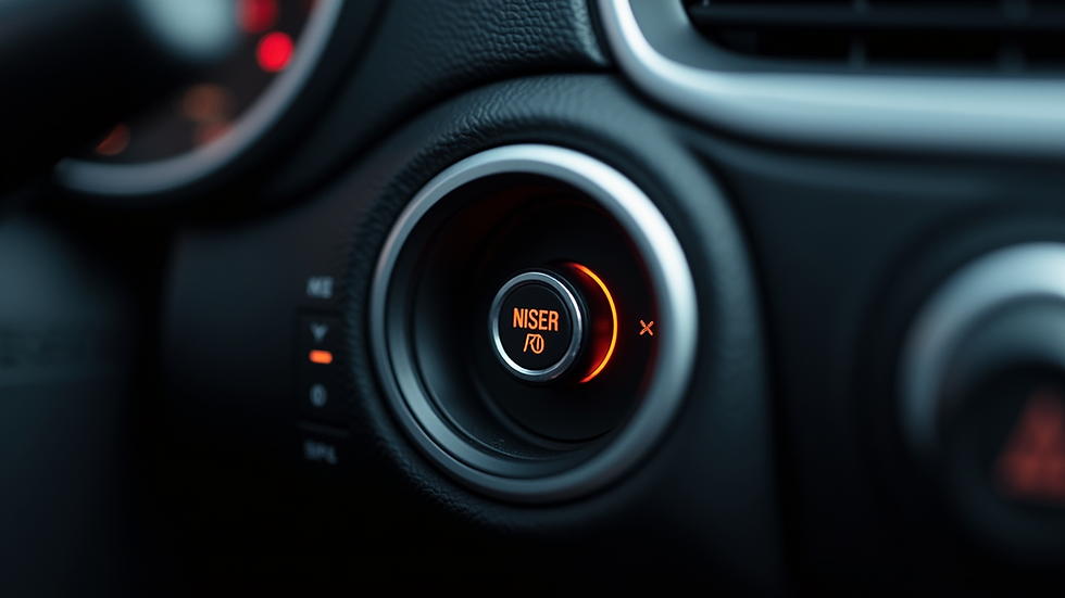 Close-up view of car ignition with no key inserted