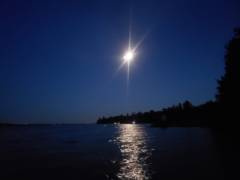 Gorgeous night view relaxing at the beach