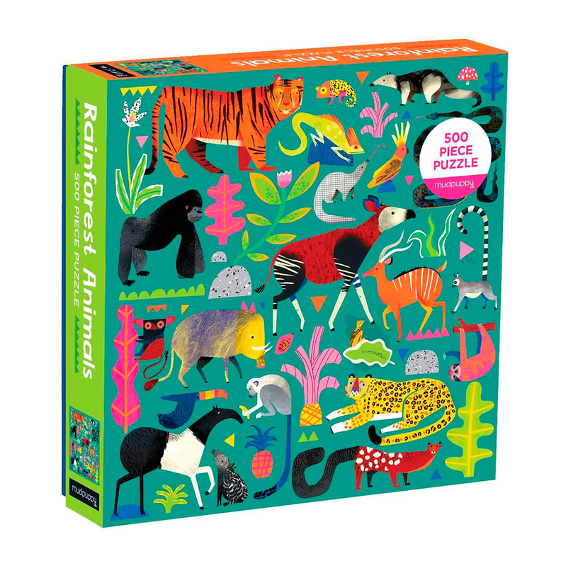 Rainforest Animals puzzle illustrated by Natasha Durley for Mudpuppy