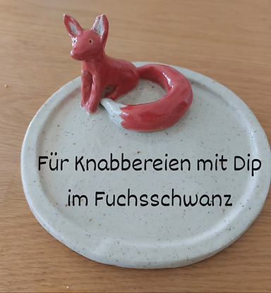 Keramik Dipschale Fuchs nach Hochbrand