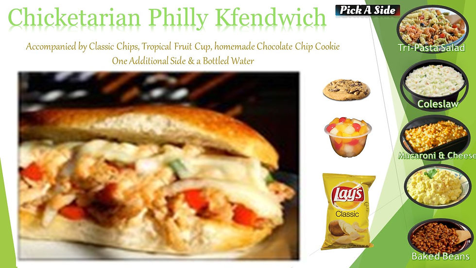 KFD Chicketarian Philly Kfendwich