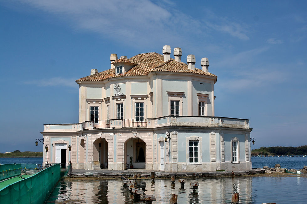 villa on water in bacoli, italy