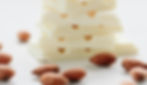 white chocolate and almonds