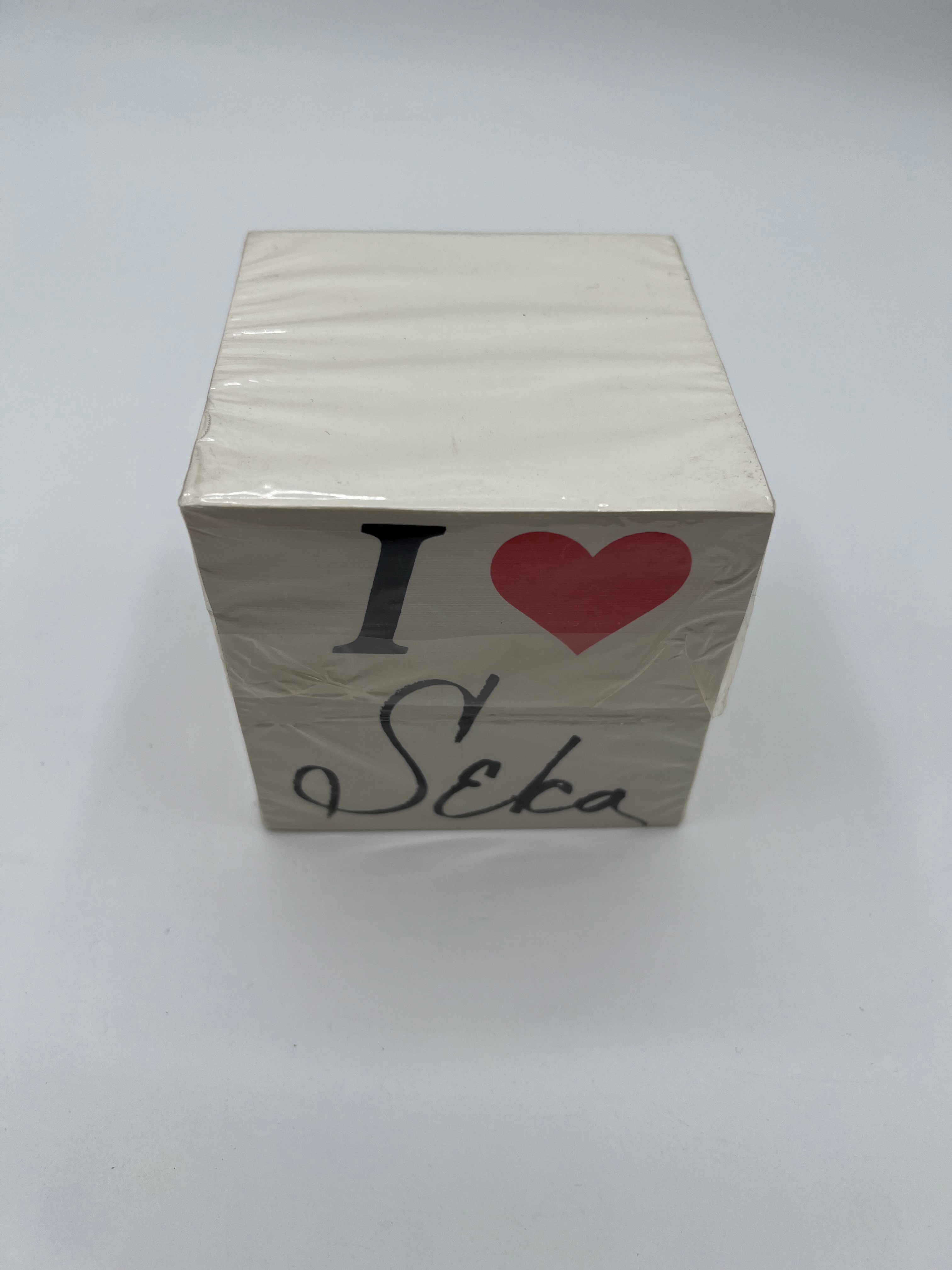 Ultra Rare ! Adult star Seka Note Pad Cube circa 1980's. Autographed with COA