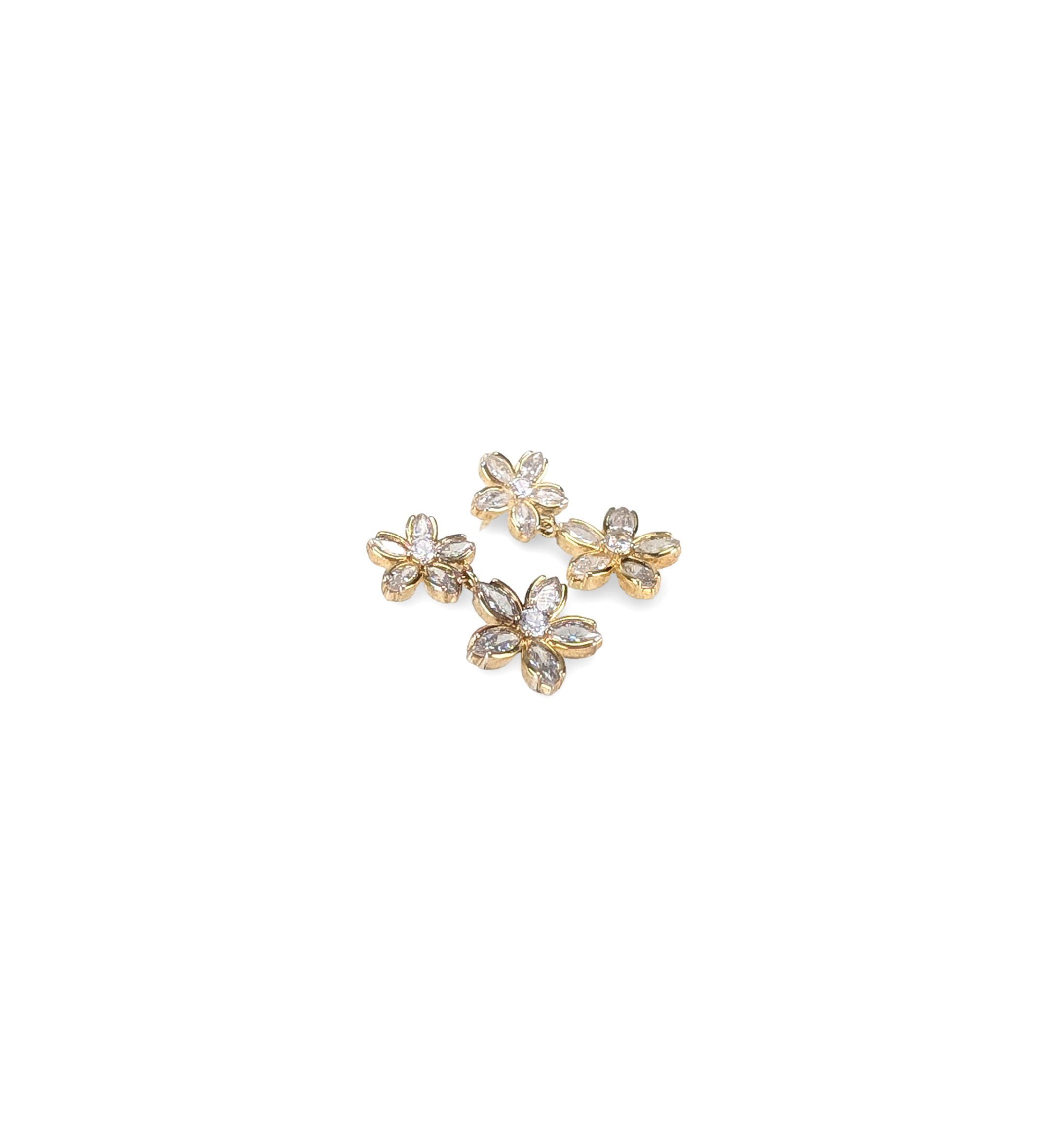 Gold Floral Earrings