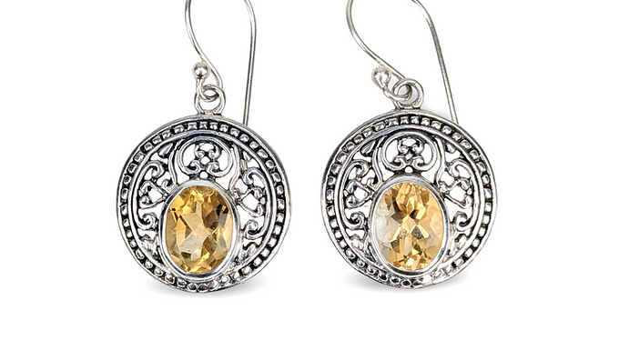 Sterling Topaz Earrings, Silver Drop Earrings, Sailing Earrings,
