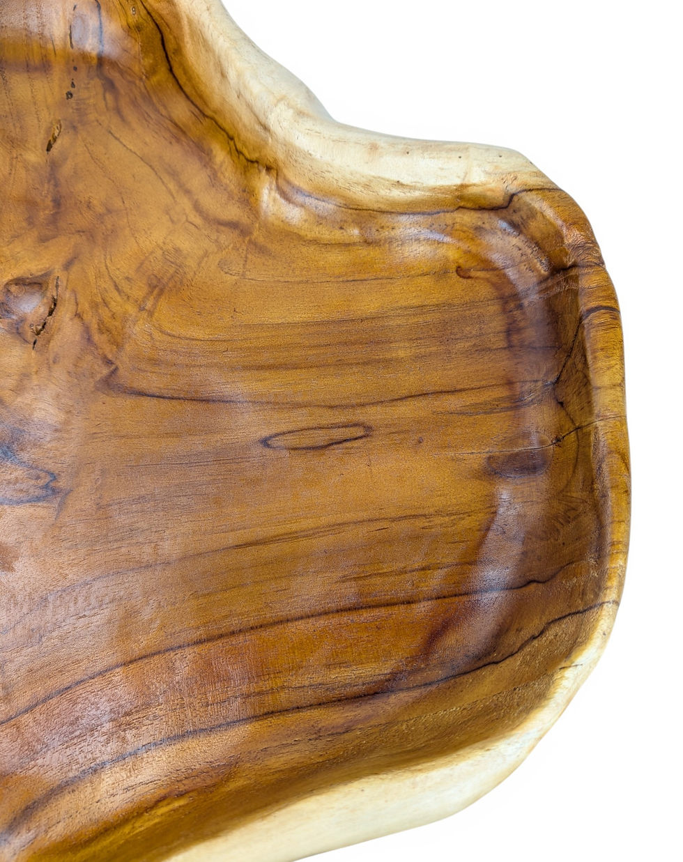 Thumbnail: Rustic handmade teak centerpiece bowl