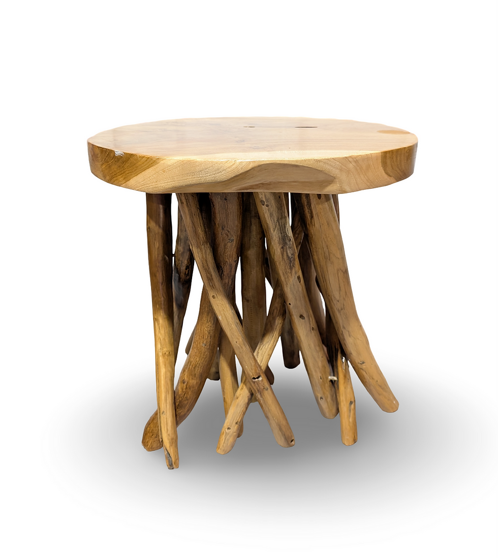 Thumbnail: Round Teak Stool