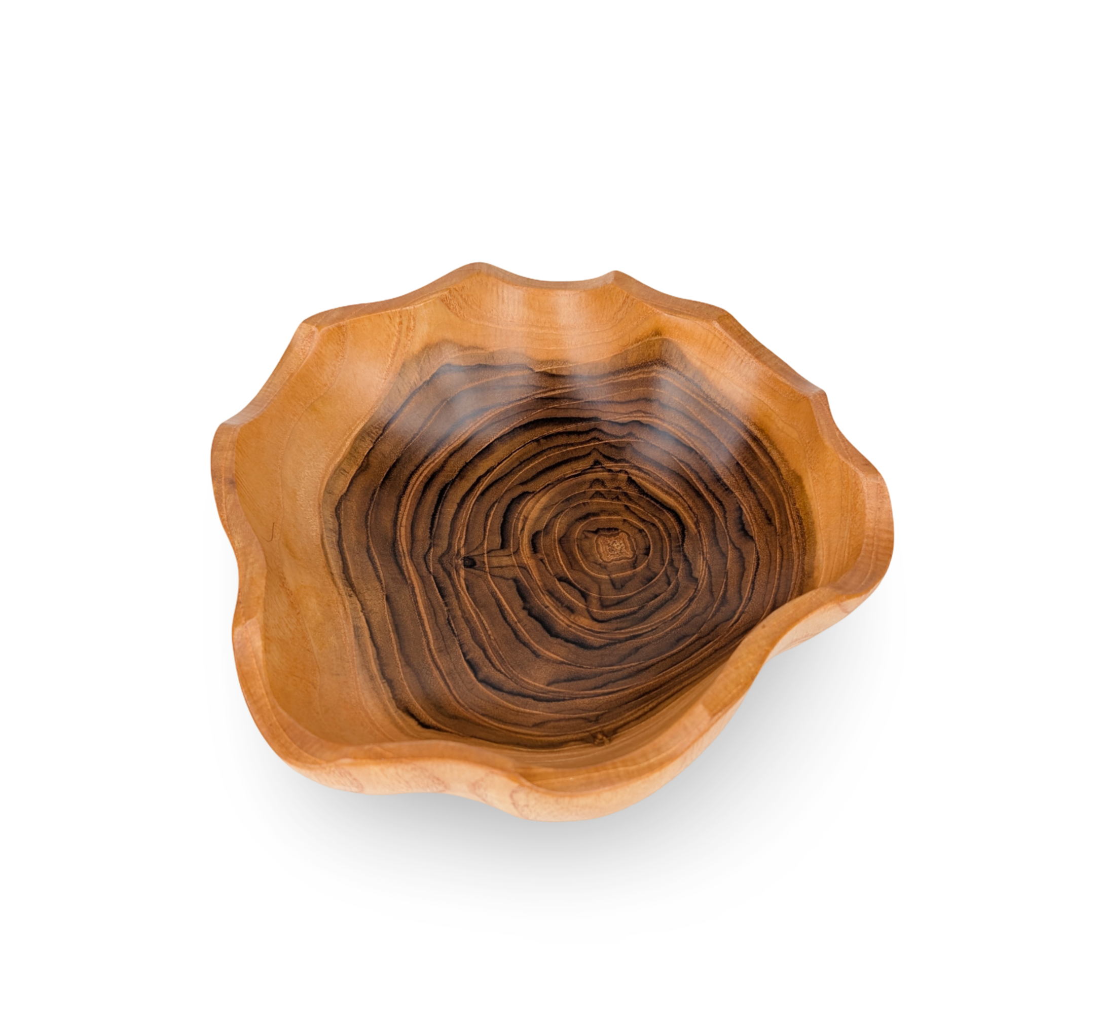 Wavy Teak Bowl