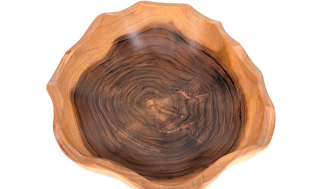 Wood Fruit Bowl, Teak Fruit Bowl, Rustic Fruit Bowl, Natural Fruit Bowl