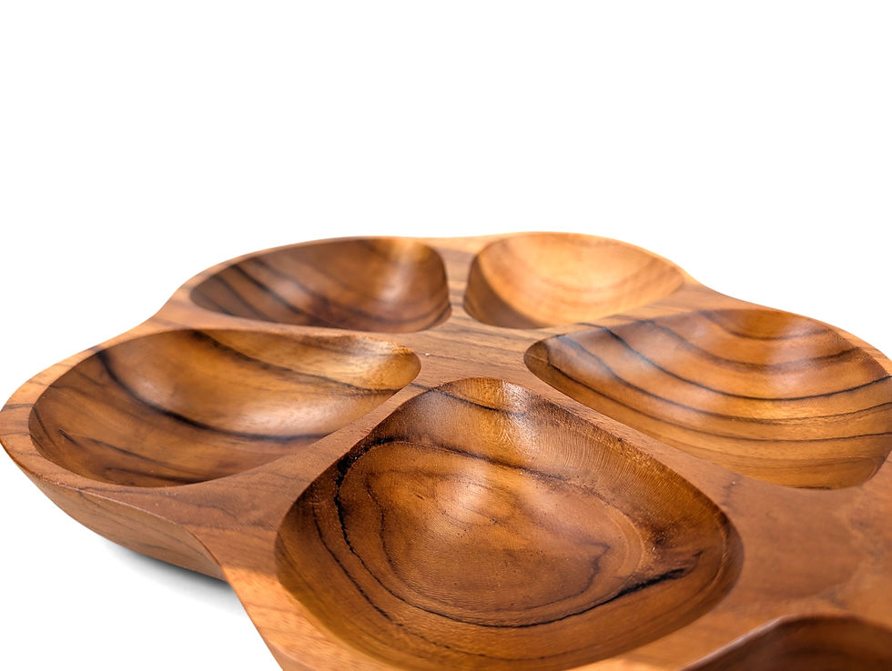 Thumbnail: Clover-well salsa dish featuring naturally varied teak grain