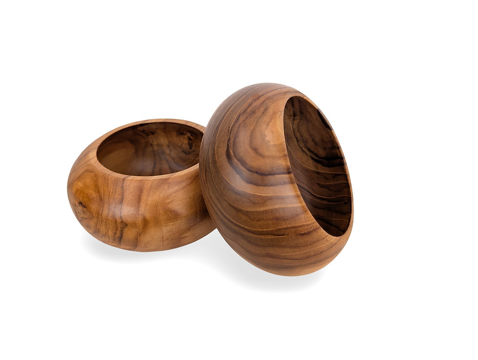 Thumbnail: rustic wooden serving bowl