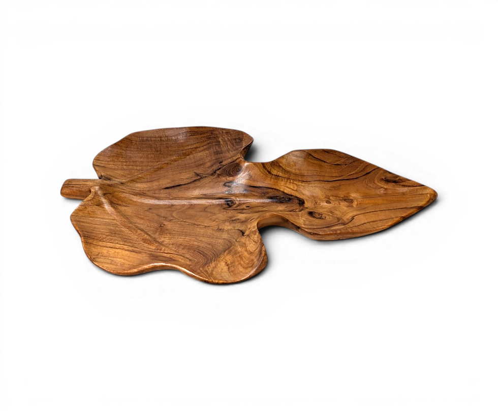 Thumbnail: Balinese handcrafted serving tray with warm golden tones.