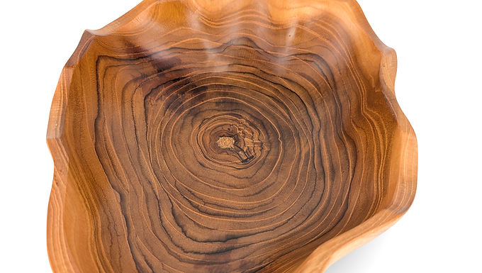 Boho Wood Bowl, Wood Serving Bowl, Serving Bowl, Teak Serving Bowl, Fruit Bowl