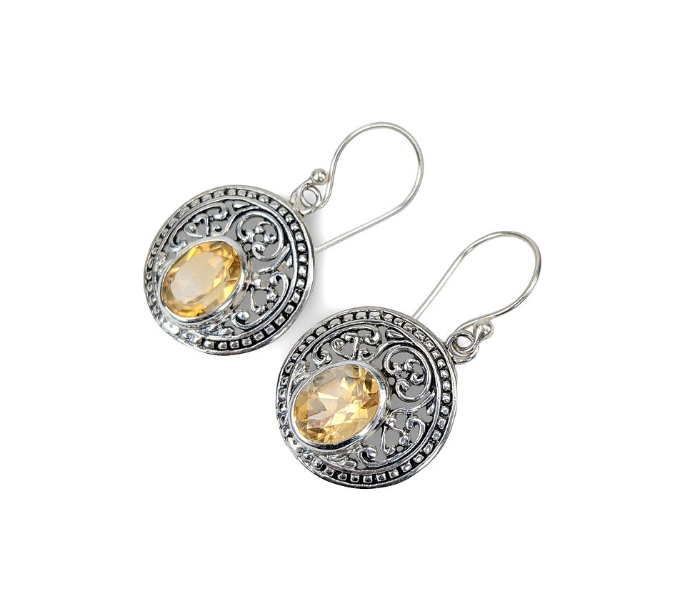 Thumbnail: Sterling Topaz Earrings, Silver Drop Earrings, Sailing Earrings,