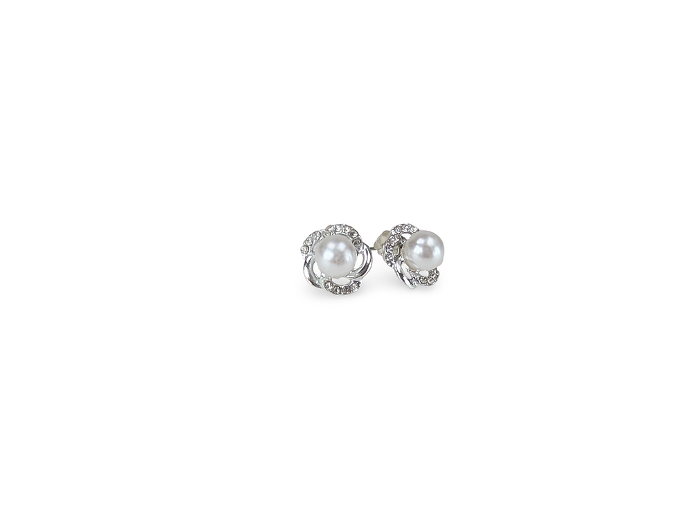 Thumbnail: Dainty Pearl Earrings