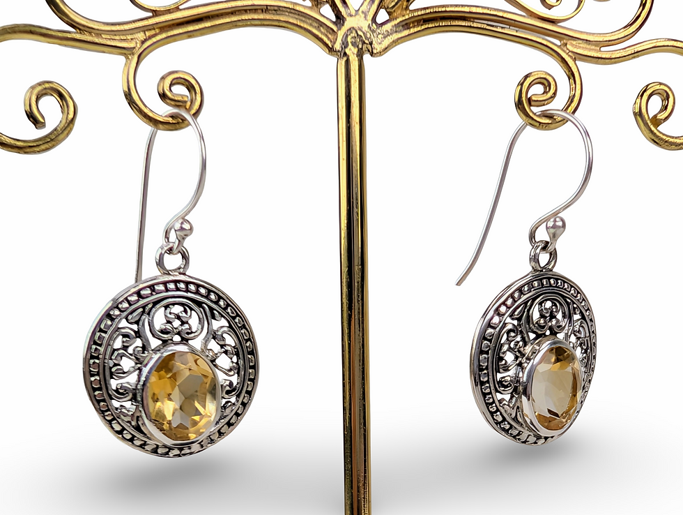 Thumbnail: Sterling Topaz Earrings, Silver Drop Earrings, Sailing Earrings,