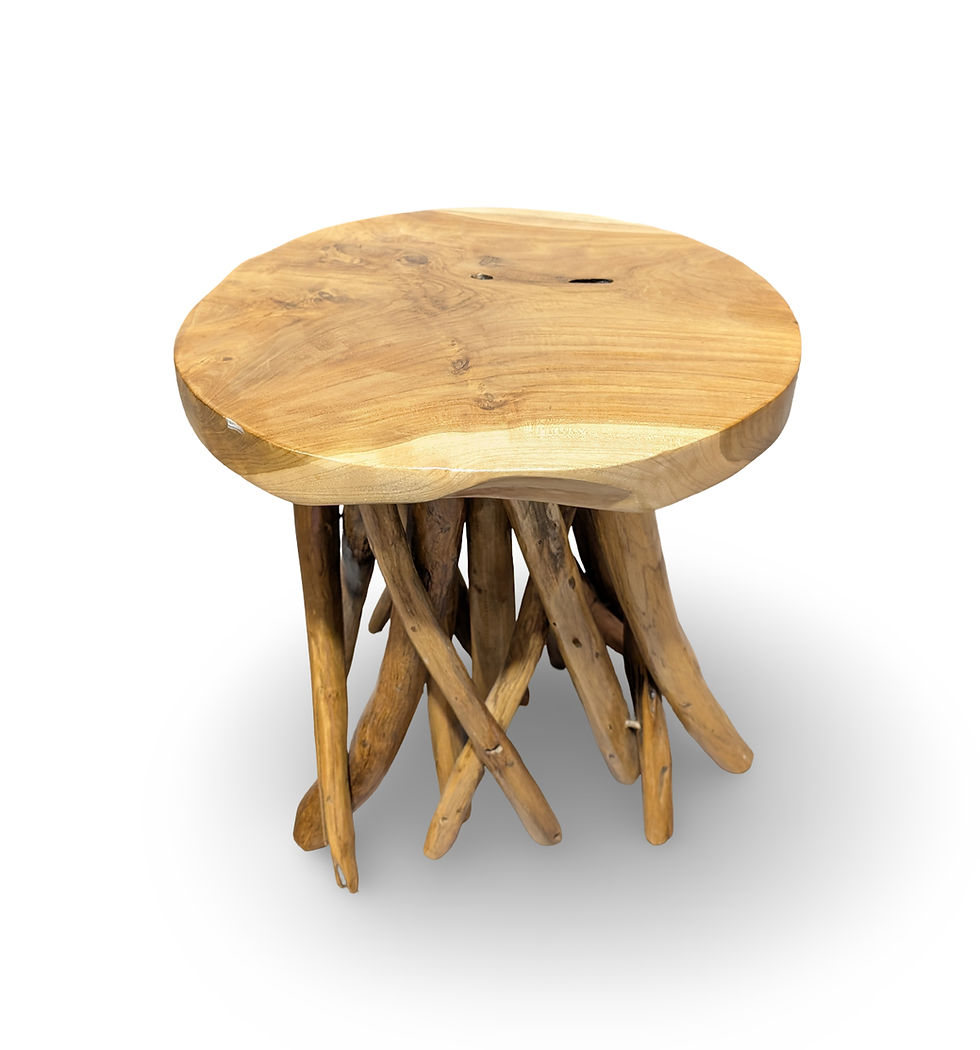 Thumbnail: Carved Teak Stool