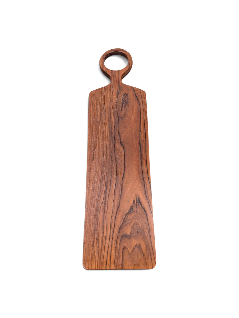 Thumbnail: Rectangular teak cutting board with warm brown coloring