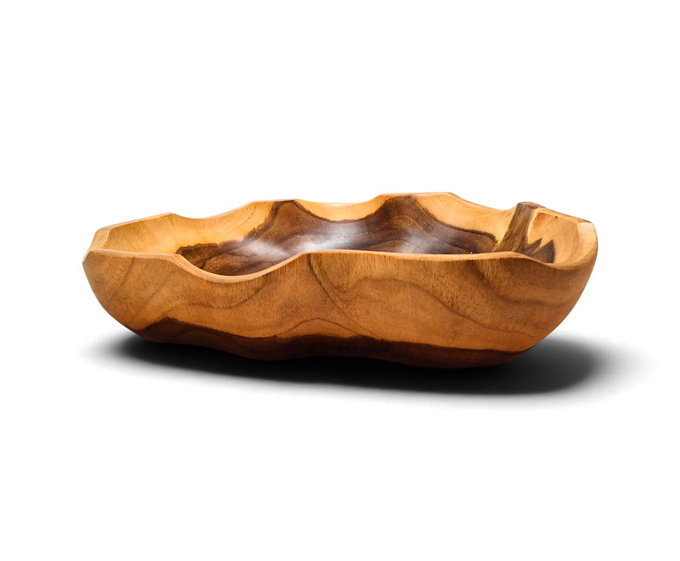 Thumbnail: Live edge fruit bowl with a flowing handmade silhouette