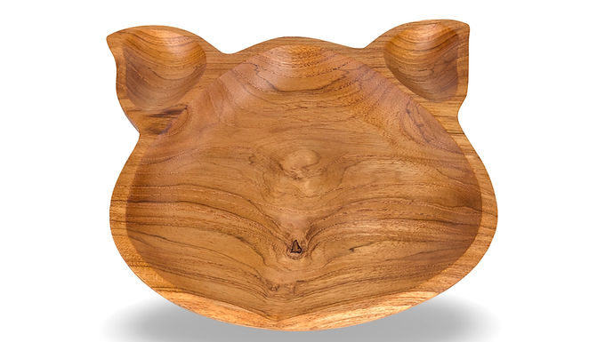 Cat Shaped Plate, Wood Cat Plate, Wooden Cat Plate, Kitty Plate, Wooden Kitty