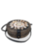 shell floral rattan bag