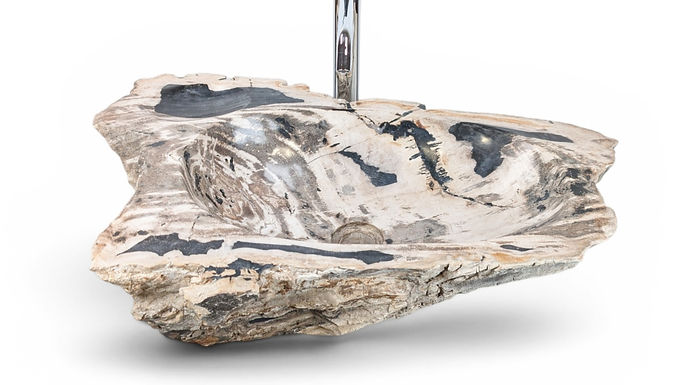 Indonesian Petrified Wood Sink, Organic Petrified Wood Sink, Petrified Wood Sink