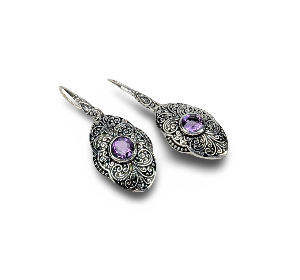 Thumbnail: Purple Cristal Earrings