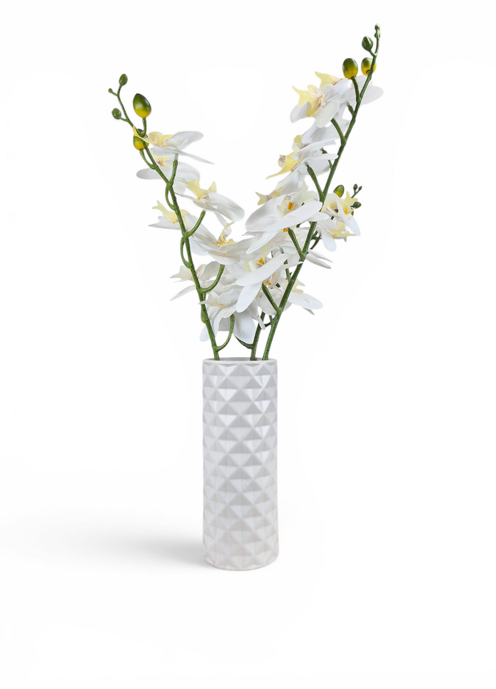 Thumbnail: Textured floral vase with orchid stems