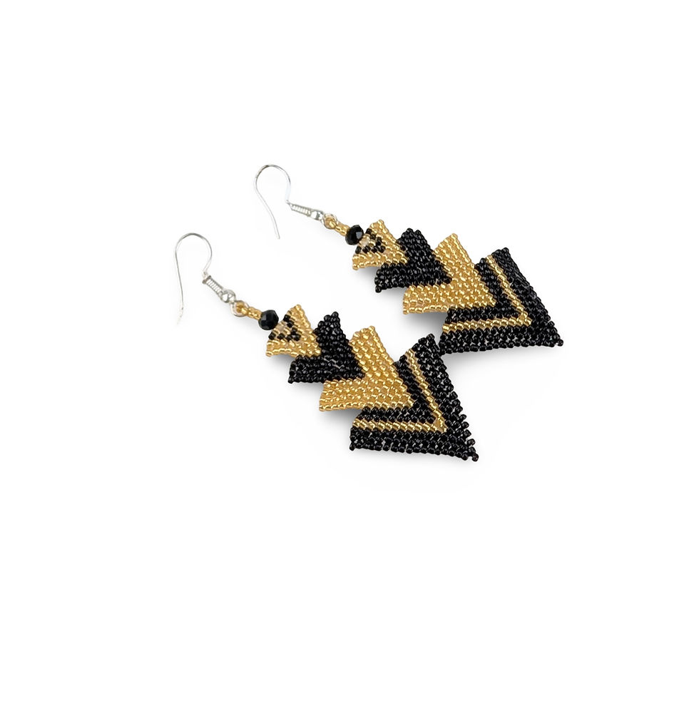 Black and Gold Earrings