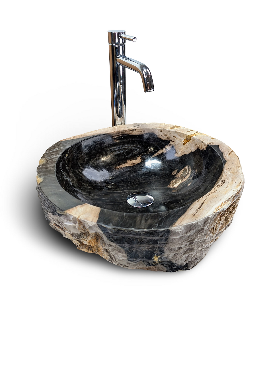 PETRIFIED WOOD WASH Basin, Natural Vessel Sinks, Stone Table Sink, Petrified Woo