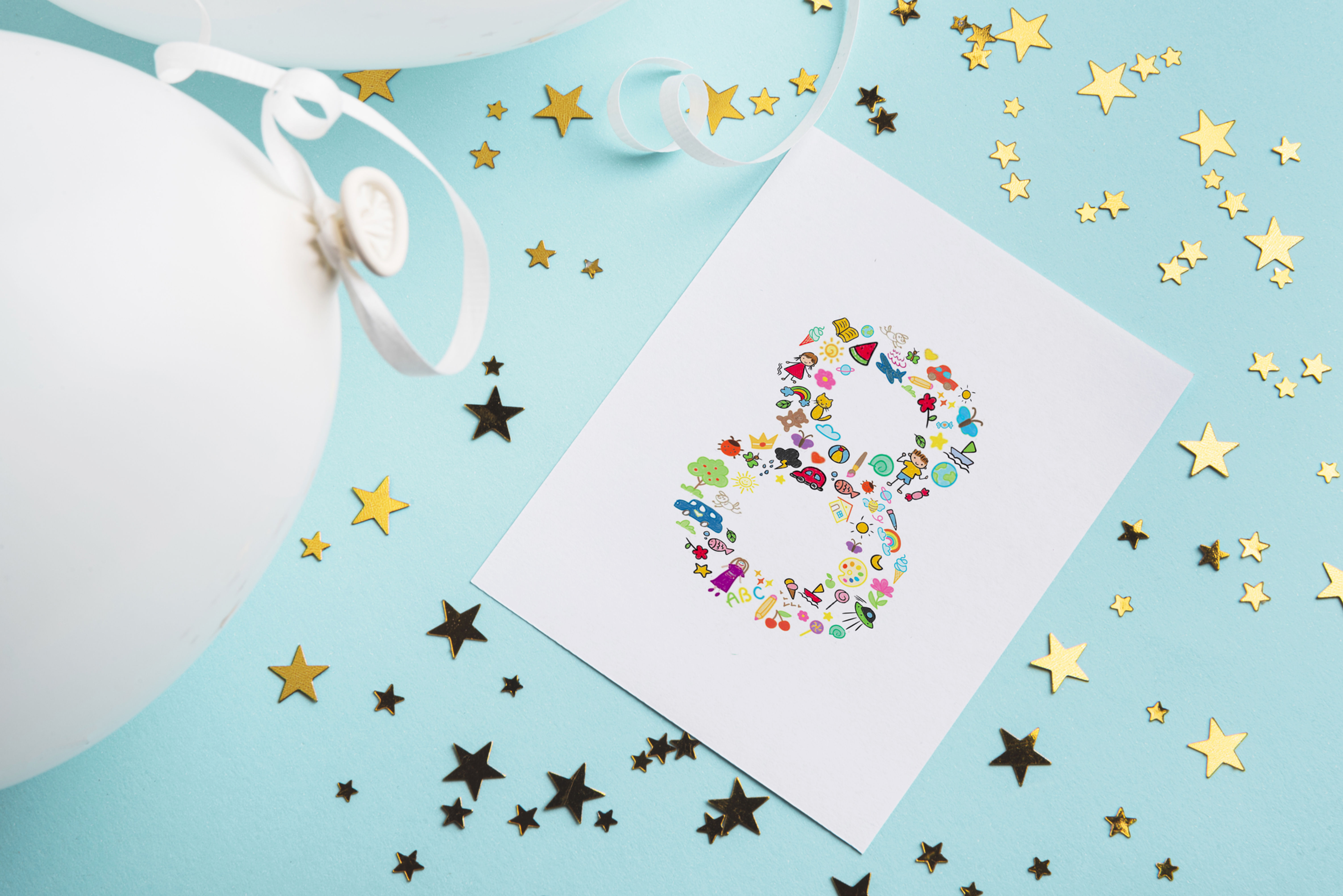 Carte anniversaire dessins d'enfants
