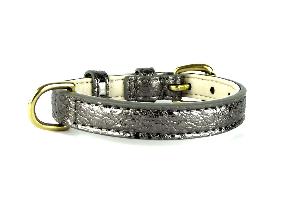 Thumbnail: Glam Leather Collar by Kera -Brown