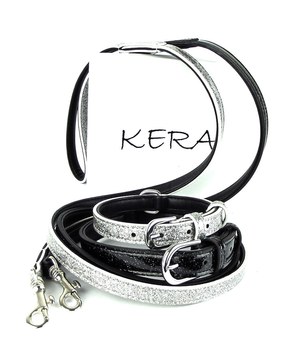 Thumbnail: Glitz Collar by Kera - Black Glitter