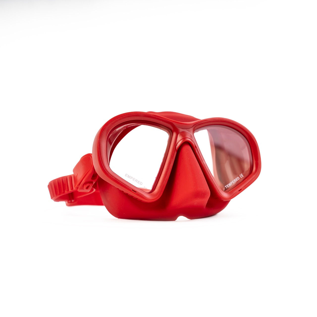 ADVENTURE Tempered Glass Freediving Mask -Red