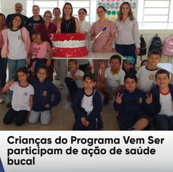 Ação de saúde bucal para crianças