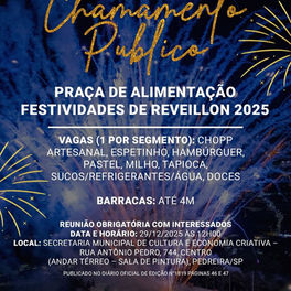 Pedreira – Praça de Alimentação - Festividades de Réveillon 2025