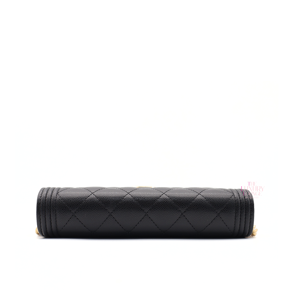Thumbnail: Chanel Boy Wallet On Chain Caviar in Black GHW
