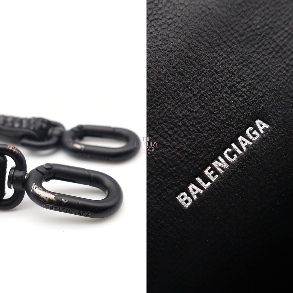 Thumbnail: Balenciaga Mini Hourglass Top Handle Suede Rhinestones in Black BHW