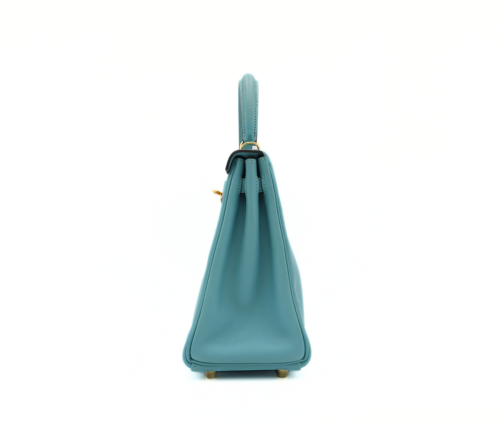 Thumbnail: Hermes Kelly 25 Retourne Swift in Tiffany GHW