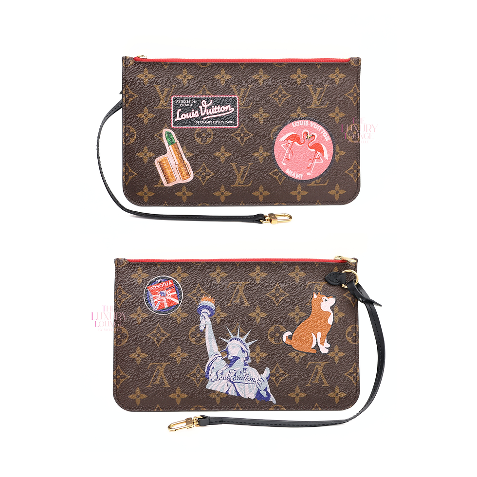 Thumbnail: Louis Vuitton Neverfull MM Monogram Canvas World Tour GHW