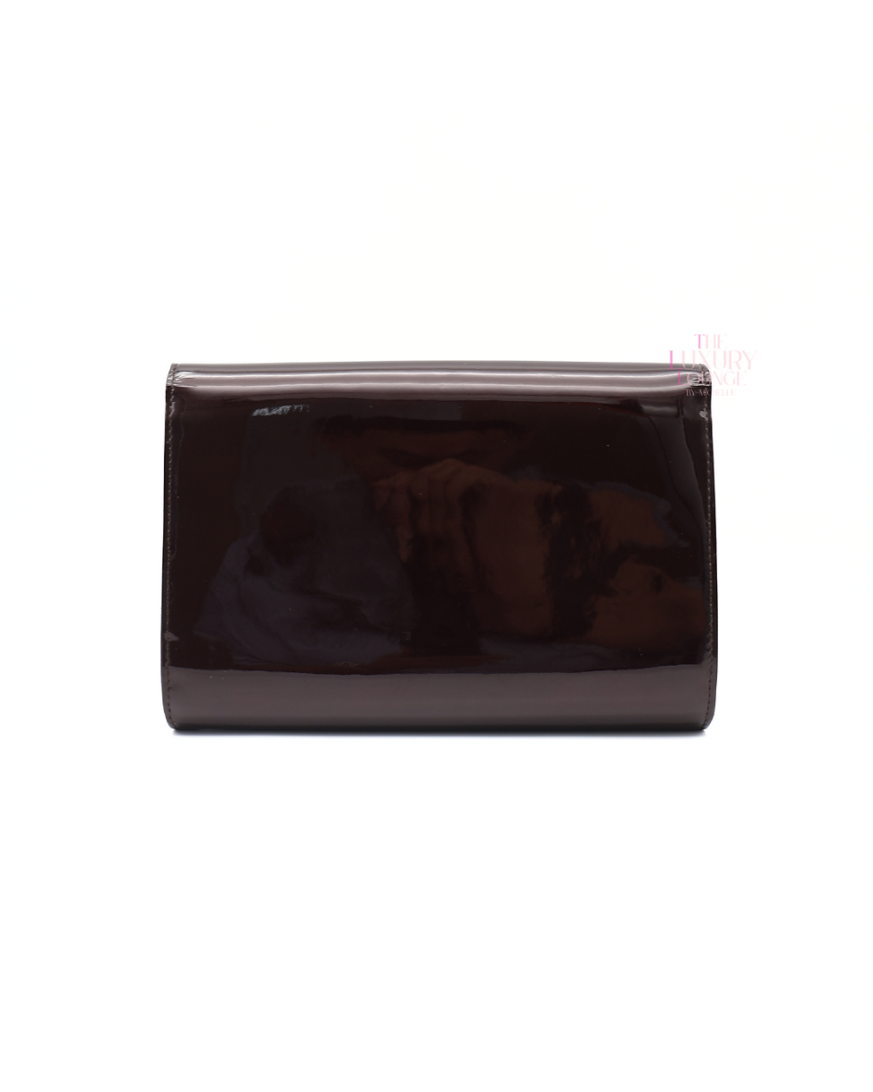 Thumbnail: Louis Vuitton Vernis Chain Louise GM bag in Amarante GHW
