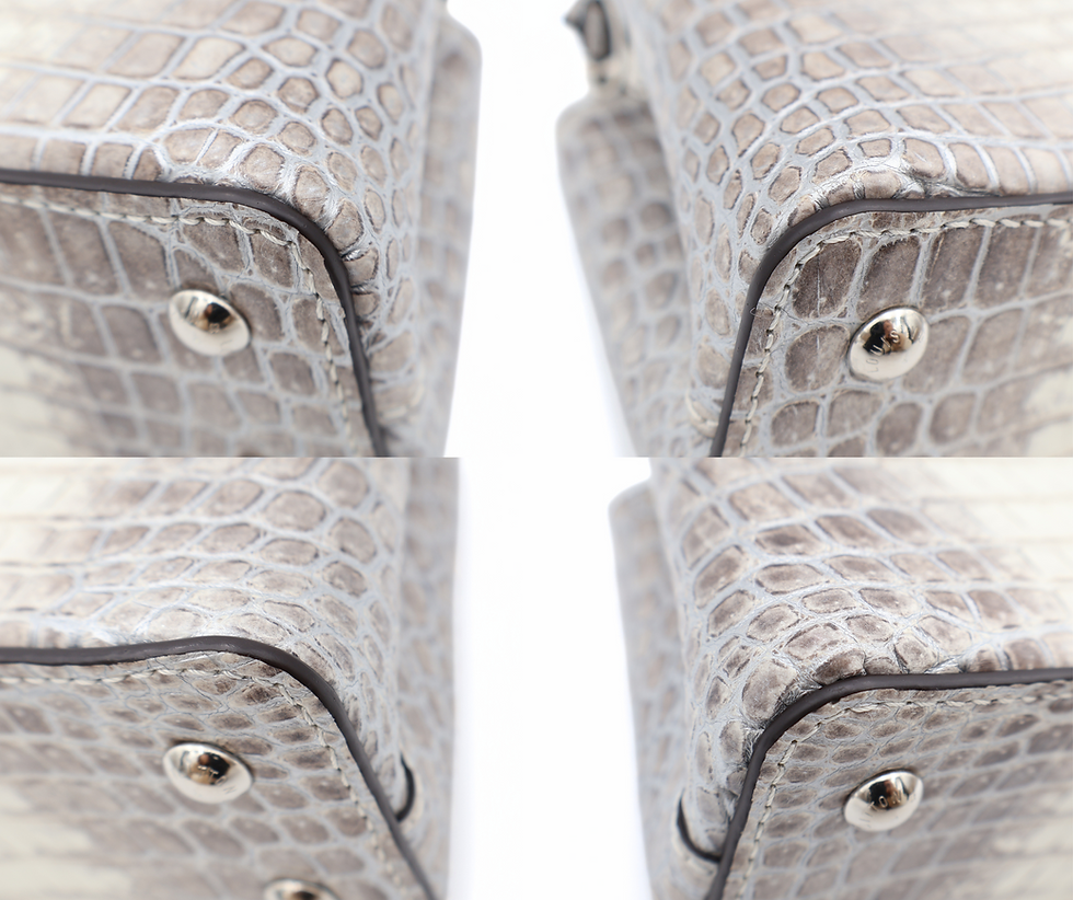 Thumbnail: Louis Vuitton Capucines Mini in White Matte Himalaya Crocodile SHW