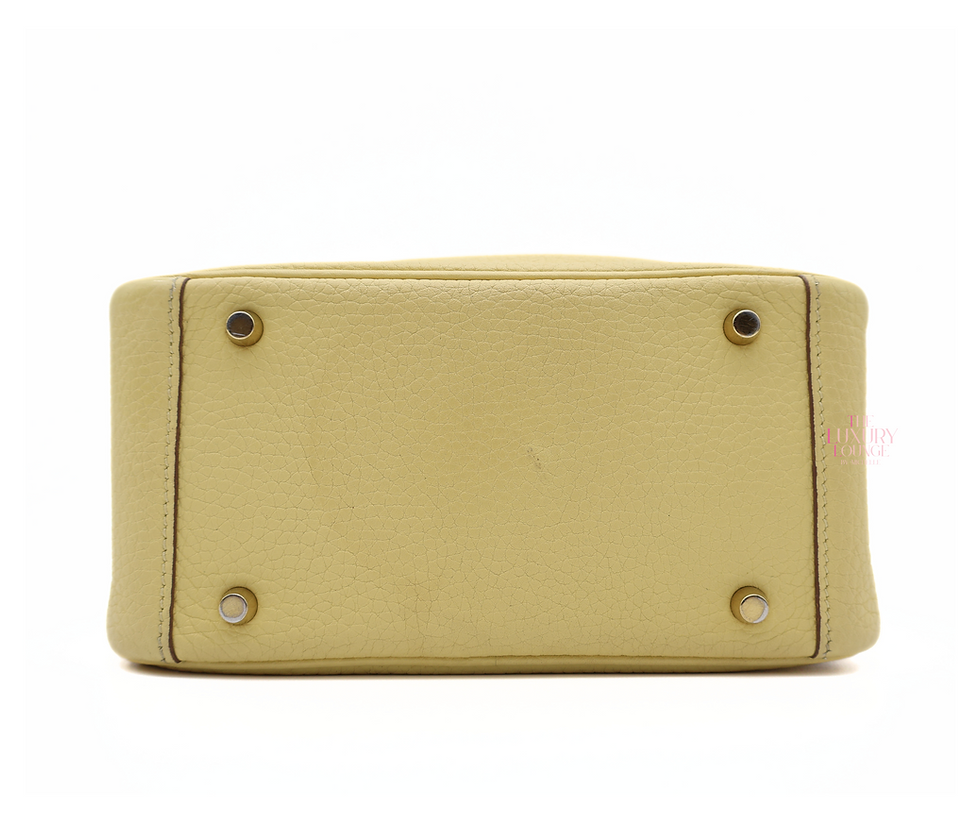 Thumbnail: Hermes Mini Lindy Taurillion Clemence 1Z Jaune Possin/ Nata Gold Hardware