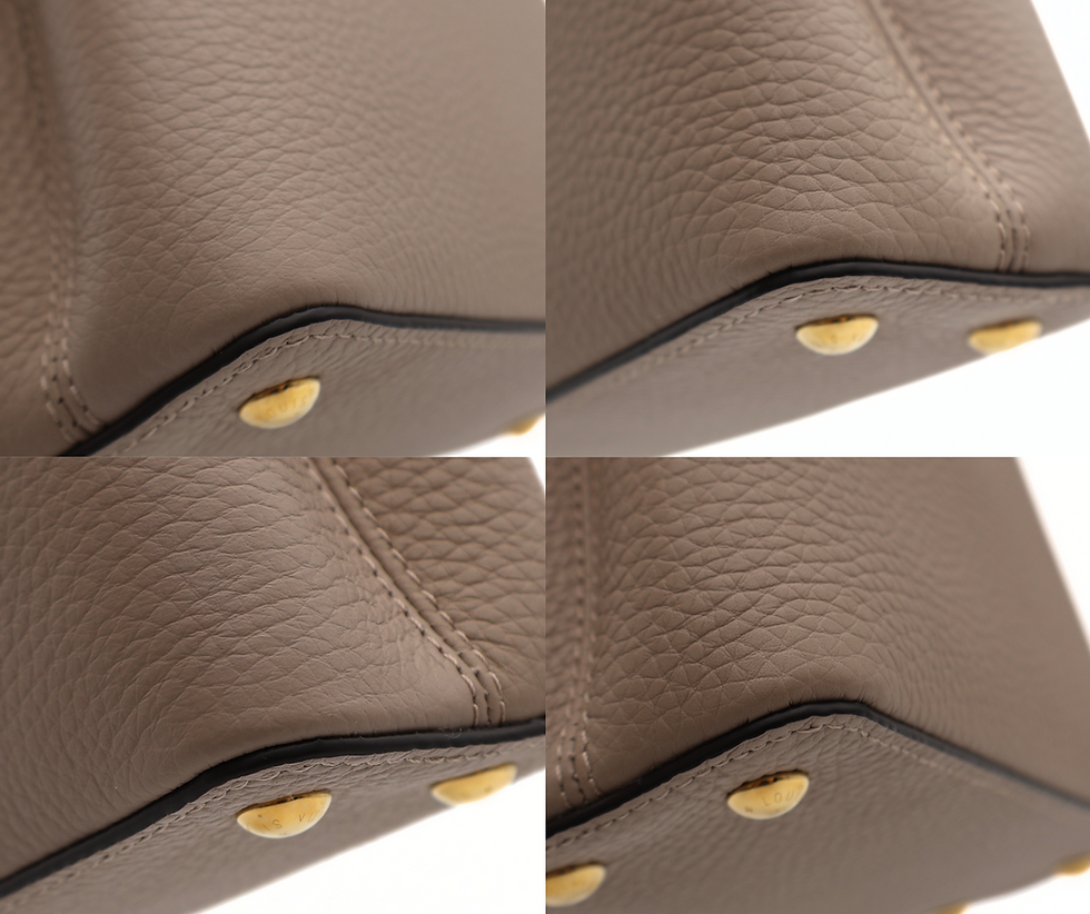 Thumbnail: Louis Vuitton Capucines Mini Taurillon Leather in Galet Gray GHW