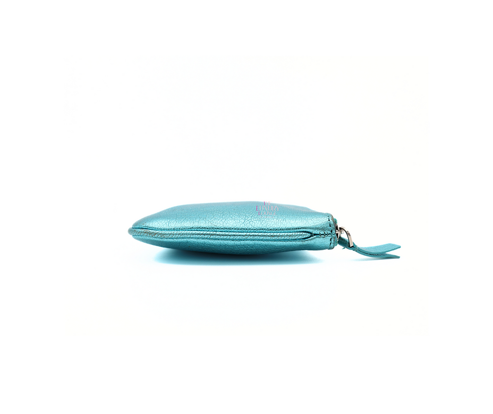 Thumbnail: Balenciaga Small Coin Purse Wallet in Metallic Blue