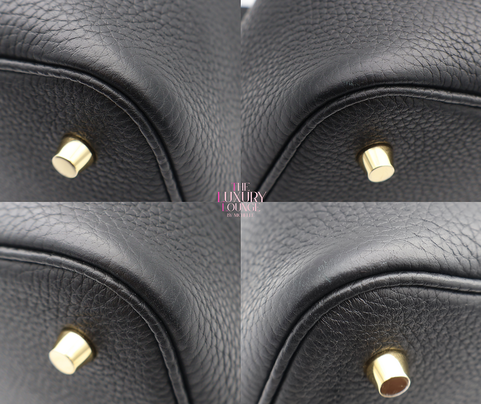 Thumbnail: Hermes Sac Picotin Lock 22 Taurillon Clemence in Black GHW