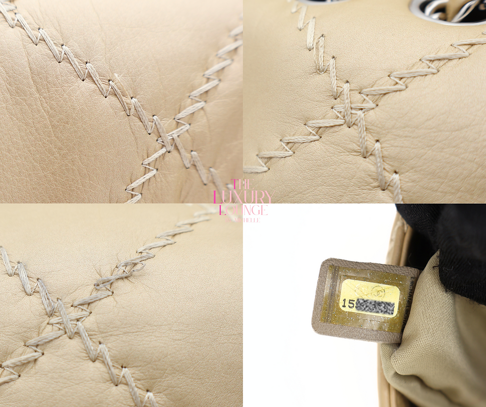 Thumbnail: Chanel Ultimate Stitch Medium Flap Lambskin in Beige SHW
